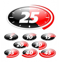 Timer icons vector image