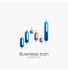 Stock chart icon vector image