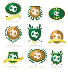 Soccer badges vector image