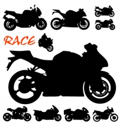 Race motorcycles vector image