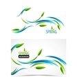 Abstract spring summer waves vector image