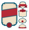 Five different label and frame vector image