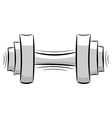 Cartoon dumbbell eps10 vector image
