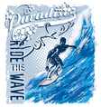 Surf paradise wave vector image