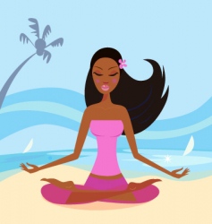 Yoga lotus vector image