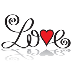 Love hand lettering vector image