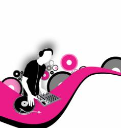 Dj illustration vector image
