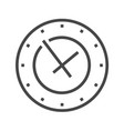 Clock thin line icon vector image
