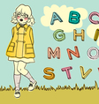 Abc girl vector image