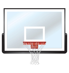 Basketball Backboard and Hoop vector image