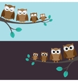 Family of owls vector image