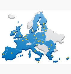 European union map vector image