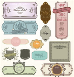 Vintage labels - set vector image