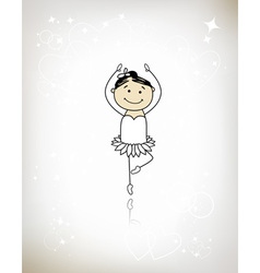 Cute little ballet dancer for your design vector image