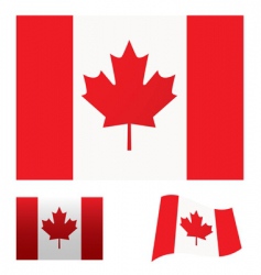 Canada flag set vector image