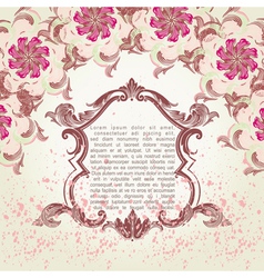 Ornate engraved vintage decorative frame wi vector image