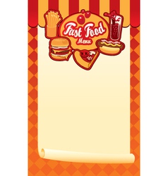 Menu for fast food vector image
