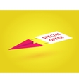 Paper airplane vector image