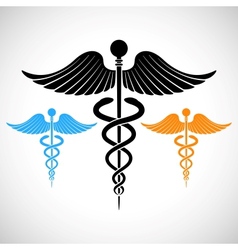 Colorful Medical Sign Caduceus vector image