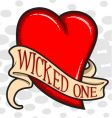 Wicked heart vector image