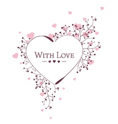 Floral heart vector image