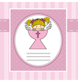 Girl in the holy grail vector image