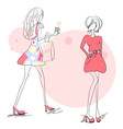 Two young women Two young women vector image