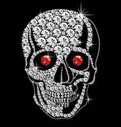 Diamond skull vector image