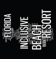 Beach front resorts of the costa del sol text vector image