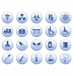 Medicine icon set vector image
