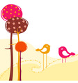 Retro greeting card vector image