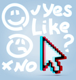 Social signs composition vector image
