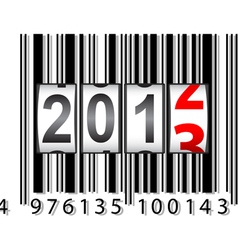 2013 New Year counter barcode vector image