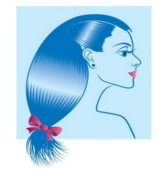 Woman with hairstyle vector image