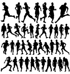 Runner people vector image