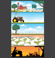 Farm landscapes vector image