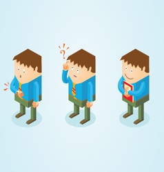 Isometric white collar worker vector image