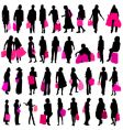 Shopping women vector image
