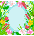 Frame of tropical flowers vector image