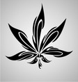 Cannabis Leaf Tribal vector image