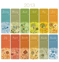 2013 Calendar Set vector image