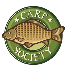Carp society symbol vector image