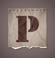 Alphabet in retro style vector image