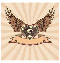 Winged motorbike symbol vector image