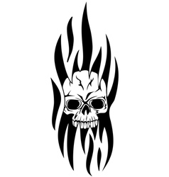 Skull tribal vector image