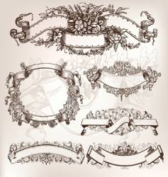 Vintage frames vector image