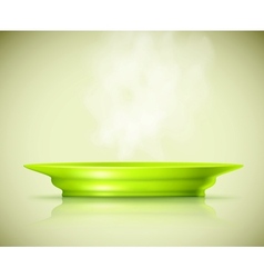 Plate with a hot dish vector image
