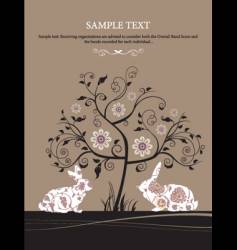 Easter greeting card vector image