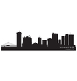 Winnipeg Canada skyline Detailed silhouette vector image