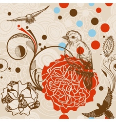 Garden seamless pattern vector image